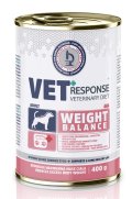 【VET RESPONSE】　ベテリナリーダイエットウエイトバランス（体重管理用）犬用療法食ウエット缶　400g