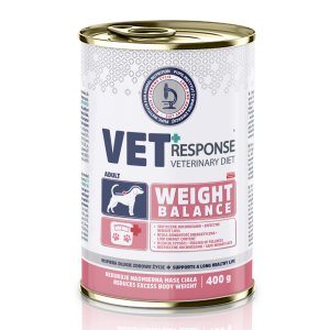 画像: 【VET RESPONSE】　ベテリナリーダイエットウエイトバランス（体重管理用）犬用療法食ウエット缶　400g