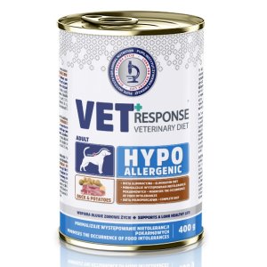 画像: 【VET RESPONSE】　ベテリナリーダイエット低アレルギー性（ダック)　犬用療法食ウエット缶　400g