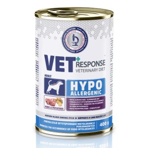 画像: 【VET RESPONSE】　ベテリナリーダイエット低アレルギー性（ポーク)　犬用療法食ウエット缶　400g